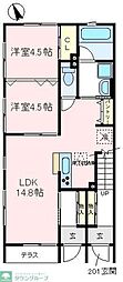 セルパン 2LDKの間取図画像