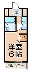 ウィンベルソロ川越No.6 ワンルームの間取図画像
