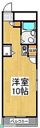 エルニド久米川 ワンルームの間取図画像