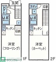 クレール2 ワンルームの間取図画像