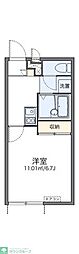レオパレスローズ 1Kの間取図画像