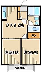 エステート・ピア 2DKの間取図画像