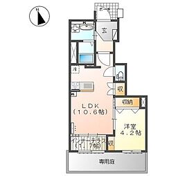 ルーラル パインズ 1LDKの間取図画像