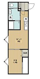 MELDIA小手指 1LDKの間取図画像