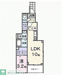 ヒカルサ狭山広瀬台サウス 1LDKの間取図画像