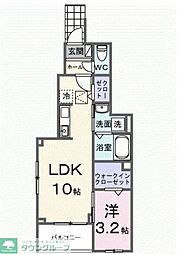 ヒカルサ狭山広瀬台サウス 1LDKの間取図画像