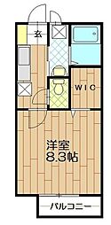 マトバハウス 1Kの間取図画像