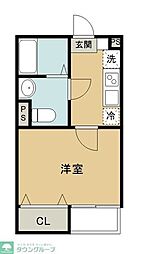 エクセラン所沢 1Kの間取図画像