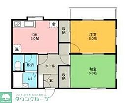 センチュリーコーポラス 2DKの間取図画像