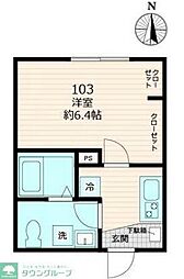 KAWAGOE TERRACE 1Kの間取図画像