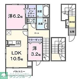 ファミリア・フェリス 2LDKの間取図画像