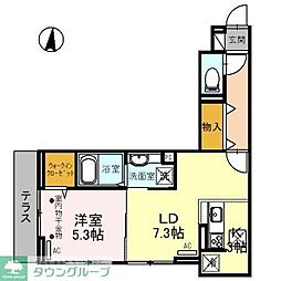 ウィングランデ 1LDKの間取図画像