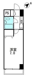 ミパラシオ 1Kの間取図画像