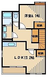 オーガスタA 1LDKの間取図画像