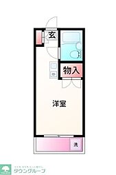 サンアベニュー小手指北 ワンルームの間取図画像