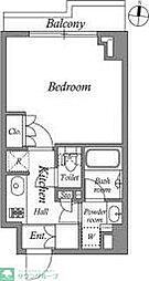 レジデンス清澄白河スクエア 1階1Kの間取り