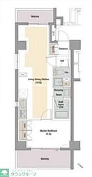 ラグゼナ勝どき 6階1LDKの間取り