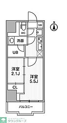 ドゥーエ亀戸III 12階2Kの間取り
