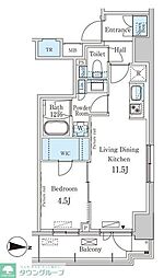 パークアクシス錦糸町ＷＥＳＴ 9階1DKの間取り