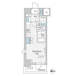 パークアクシス東陽町レジデンス 3階ワンルームの間取り
