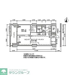 東雲キャナルコートＣＯＤＡＮ16号棟 5階1LDKの間取り