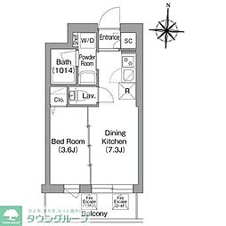 墨田区亀沢2丁目マンション 1DKの間取図画像