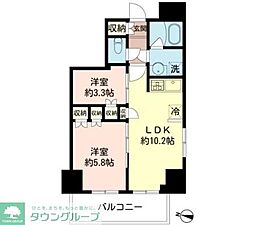 MFPRコート木場公園 1DKの間取図画像