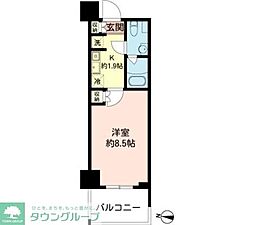 MFPRコート木場公園 1Kの間取図画像