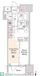 サンウッド錦糸町フラッツ 1LDKの間取図画像