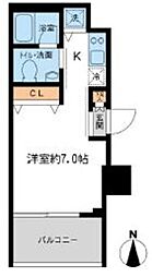 KDXレジデンス大島 ワンルームの間取図画像