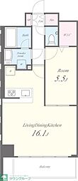 NresidenceSUMIYOSHI 1LDKの間取図画像