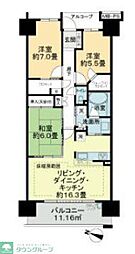 亀戸レジデンスブリーズフォート 3LDKの間取図画像