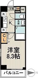 ブランピュール木場公園 1Kの間取図画像