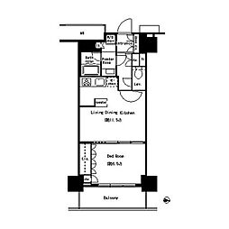 キャナルスクウェア豊洲 1LDKの間取図画像