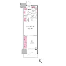 レジディア門前仲町プレイス 1DKの間取図画像