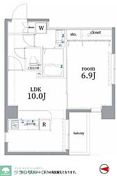 パティーナ本所吾妻橋 1LDKの間取図画像