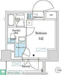 パークアクシス錦糸町スタイルズ ワンルームの間取図画像