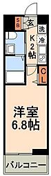 プラウドフラット隅田リバーサイド 1Kの間取図画像