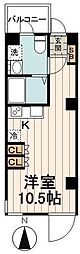 プレール・ドゥーク門前仲町 ワンルームの間取図画像