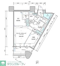 パークタワー勝どきサウス 2LDKの間取図画像