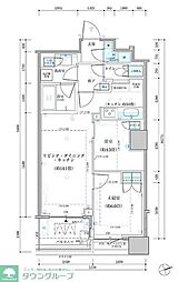 パークタワー勝どきサウス 2LDKの間取図画像