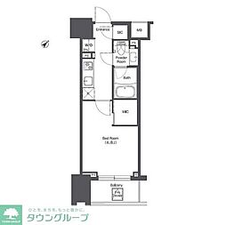 コンフォリア東陽町 1Kの間取図画像