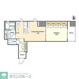 ヴェルメリオ本所 1LDKの間取図画像