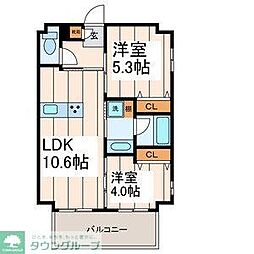 フロントコート両国 2LDKの間取図画像