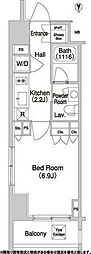 COMFORIA門前仲町 1Kの間取図画像