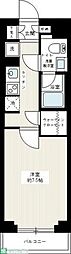 AZEST亀戸2 1Kの間取図画像