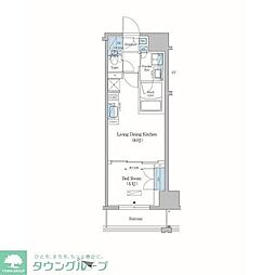 アーバネックス住吉 1LDKの間取図画像