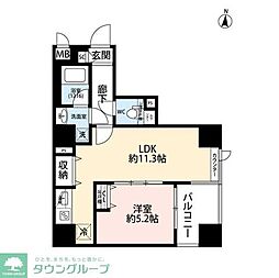 プレール・ドゥーク両国3 1LDKの間取図画像