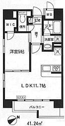 椿 1LDKの間取図画像