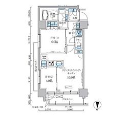 パークアクシス両国馬車通り 2LDKの間取図画像
